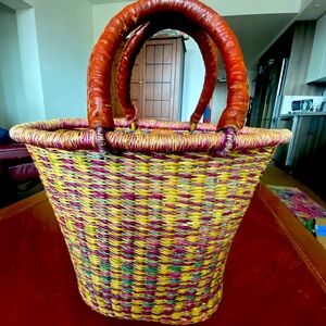 Hand woven African basket